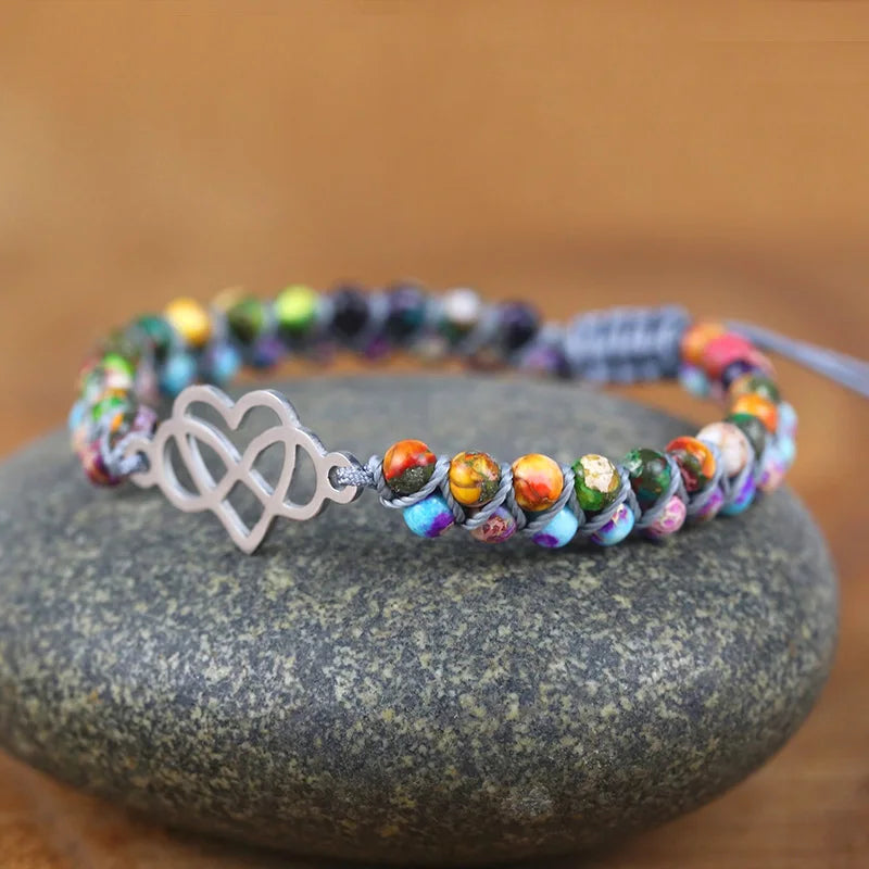 Natural Jasper Eternal Love Wrap Bracelet