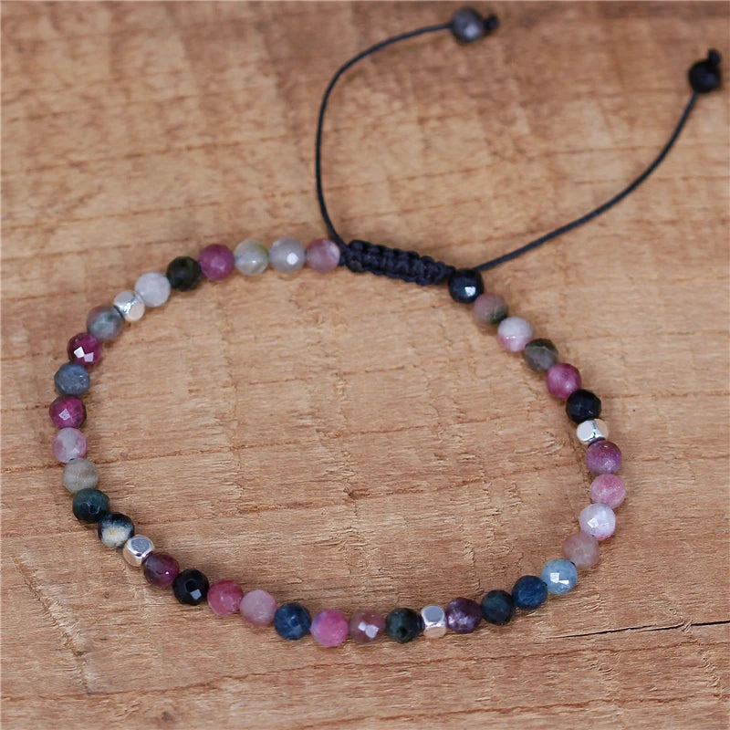 Natural Mixed Tourmaline Wrap Bracelet Anklet