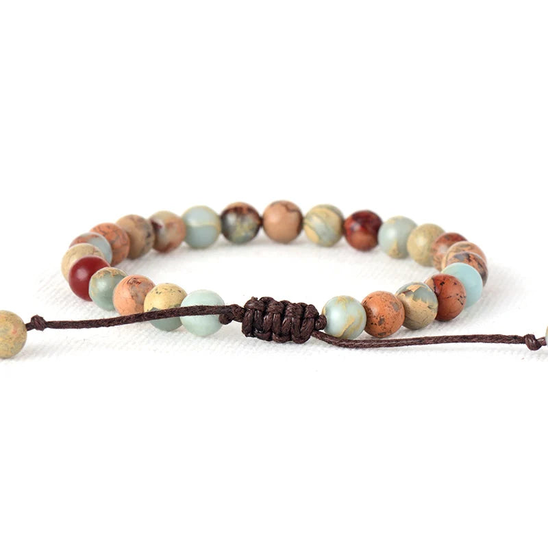 Natural Imperial Jasper / Botswana Agate Bracelet