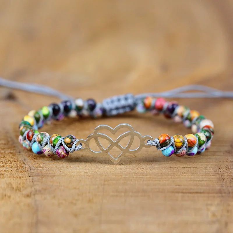 Natural Jasper Eternal Love Wrap Bracelet