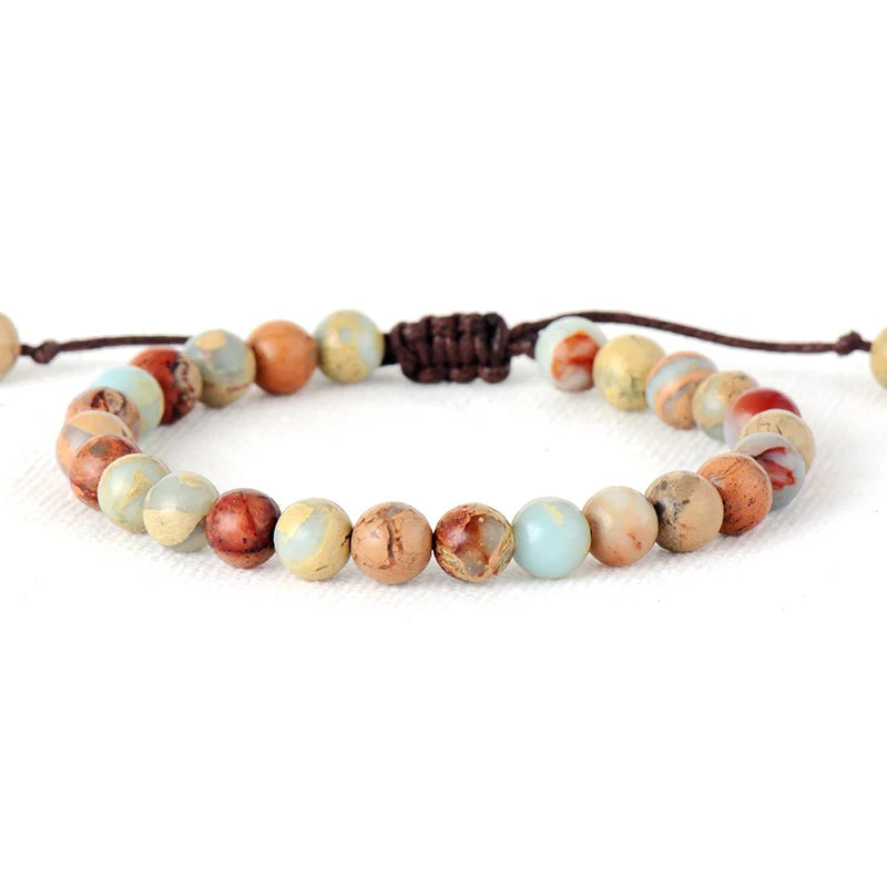 Natural Imperial Jasper / Botswana Agate Bracelet