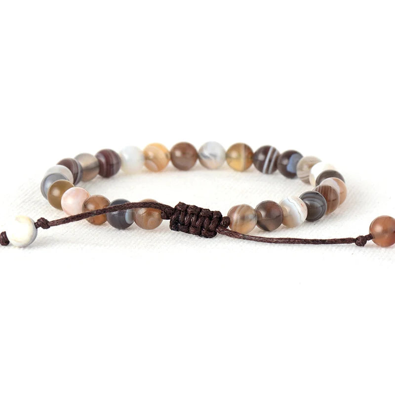 Natural Imperial Jasper / Botswana Agate Bracelet