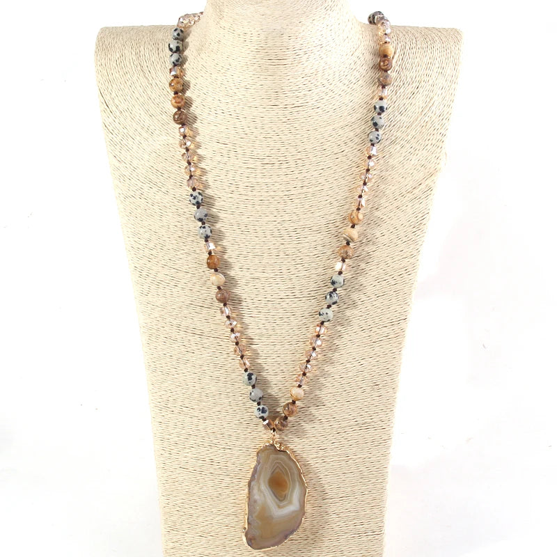 Natural Jasper & Agate Bohemian Necklace