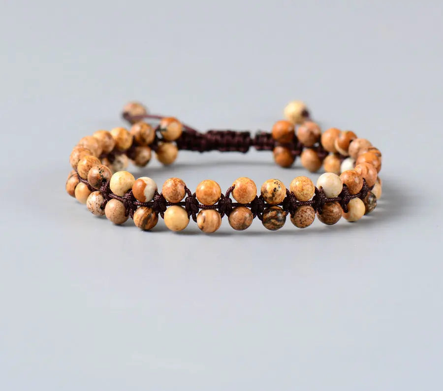 Natural Mixed Gemstones Boho Wrap Bracelet