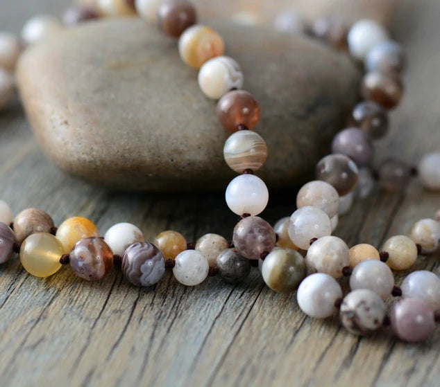 Natural Agate & Gold Plated Arrowhead Pendant Necklace