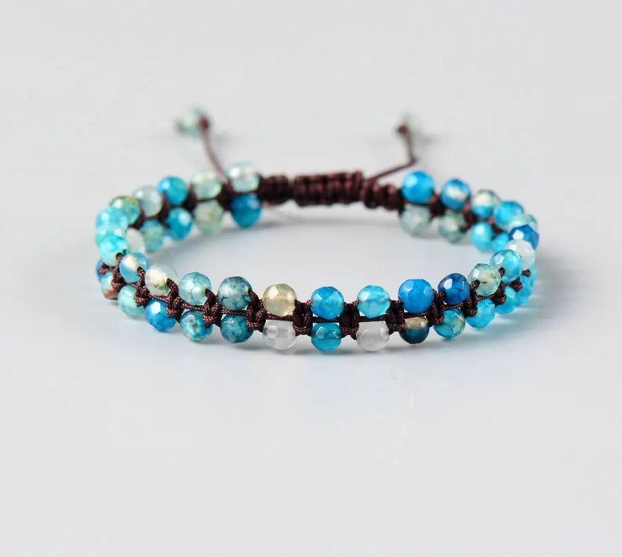 Natural Mixed Gemstones Boho Wrap Bracelet