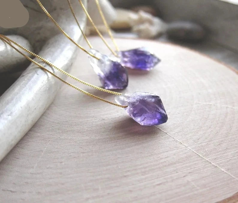 Natural Amethyst Quartz Chain Necklace