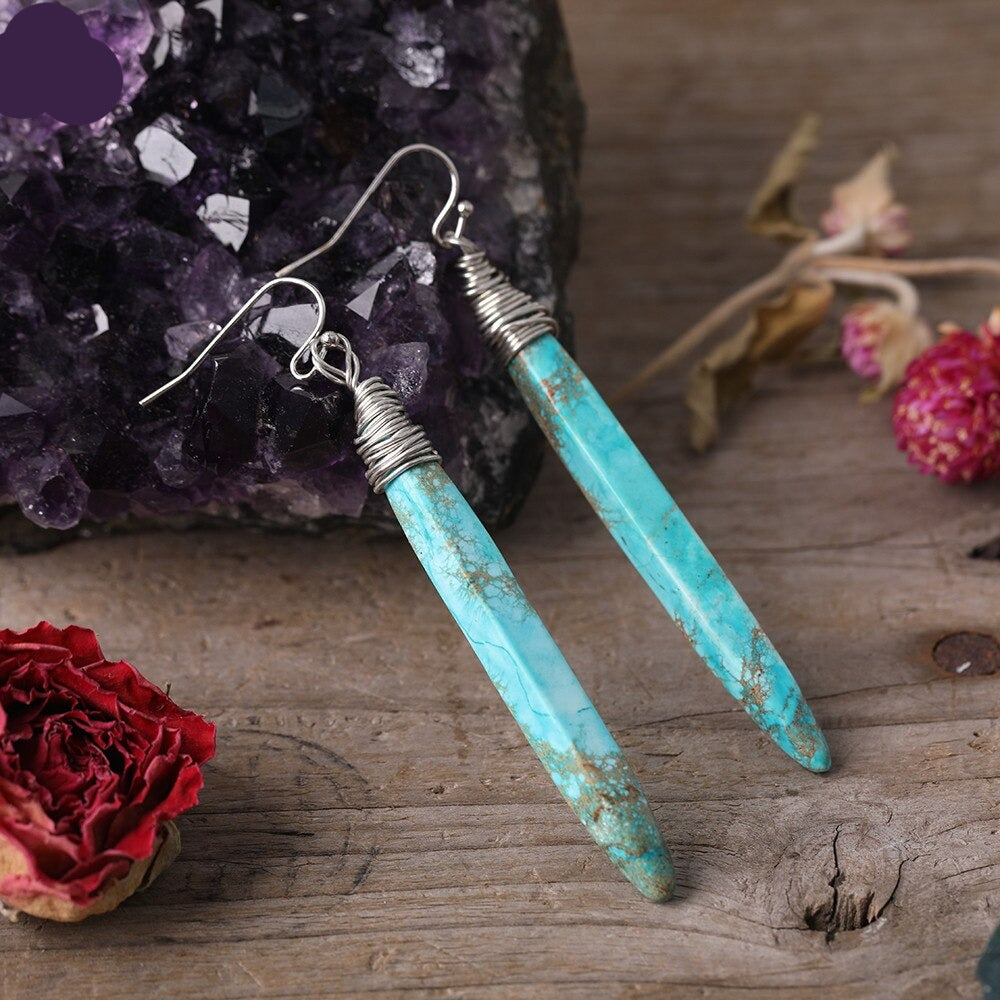 Natural Sea Sediment Jasper Earrings