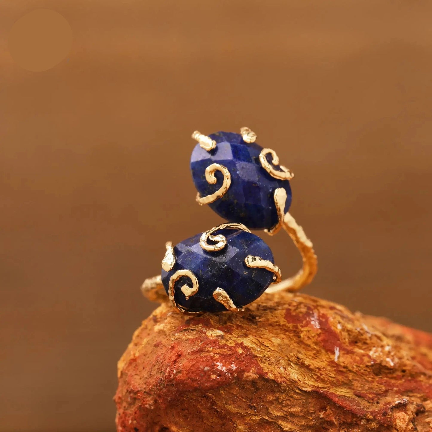 Natural Double Stone Ring