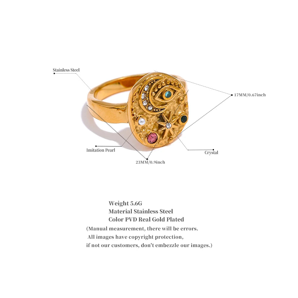 Sacred Intuition β Gold Plated Esoteric Chic Ring