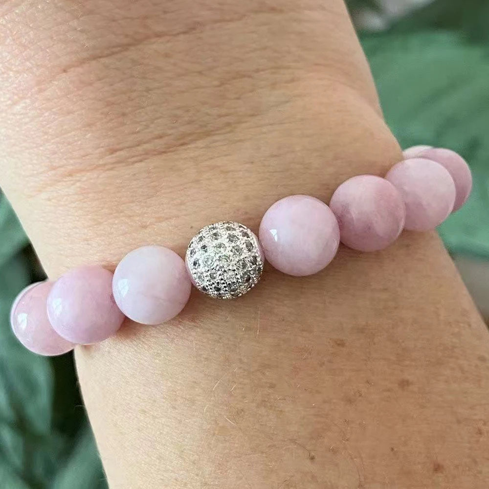 Natural Kunzite Beaded Bracelet
