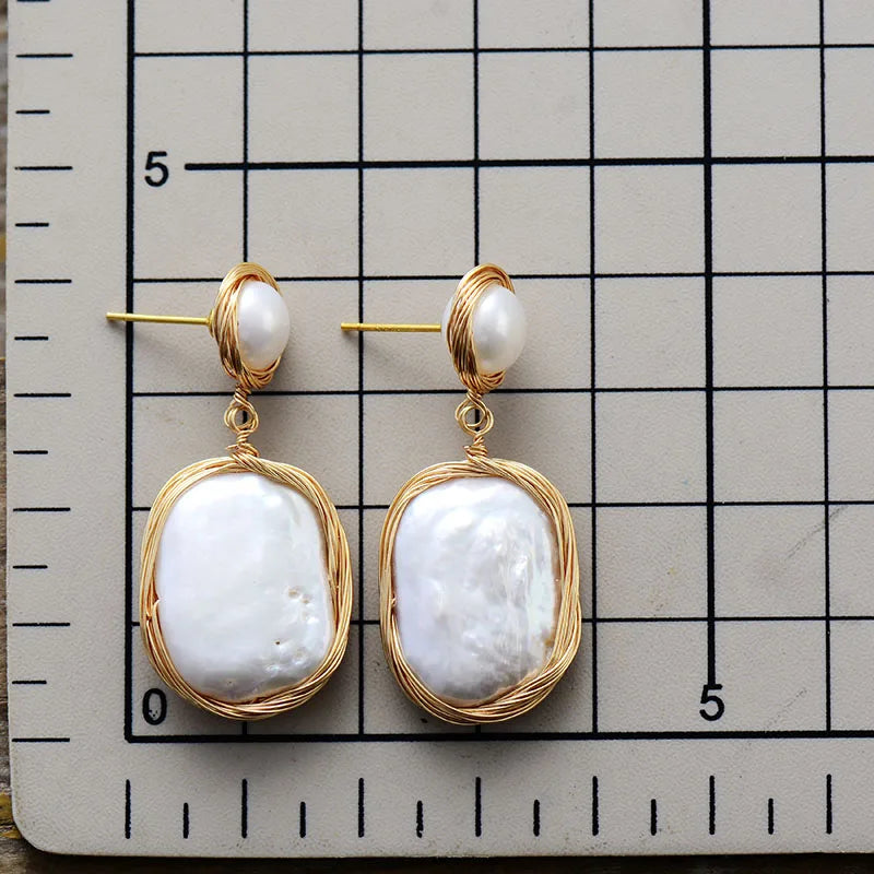 Natural Freshwater Pearl Classy Earrings