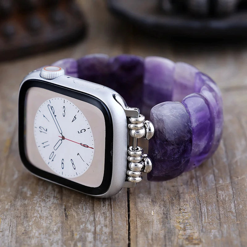 Natural Amethyst Boho Chic Smartwatch Band