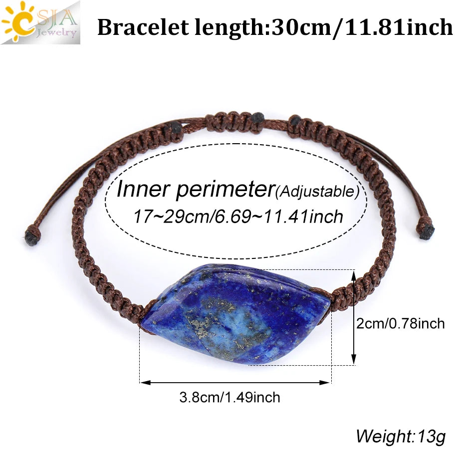 Natural Rainbow Fluorite Macrame Bracelet