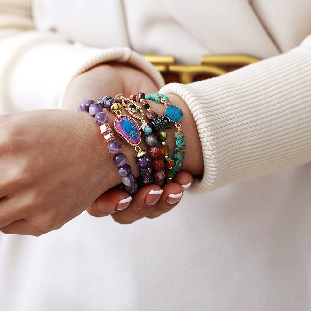 Natural Jasper Beaded Bracelet