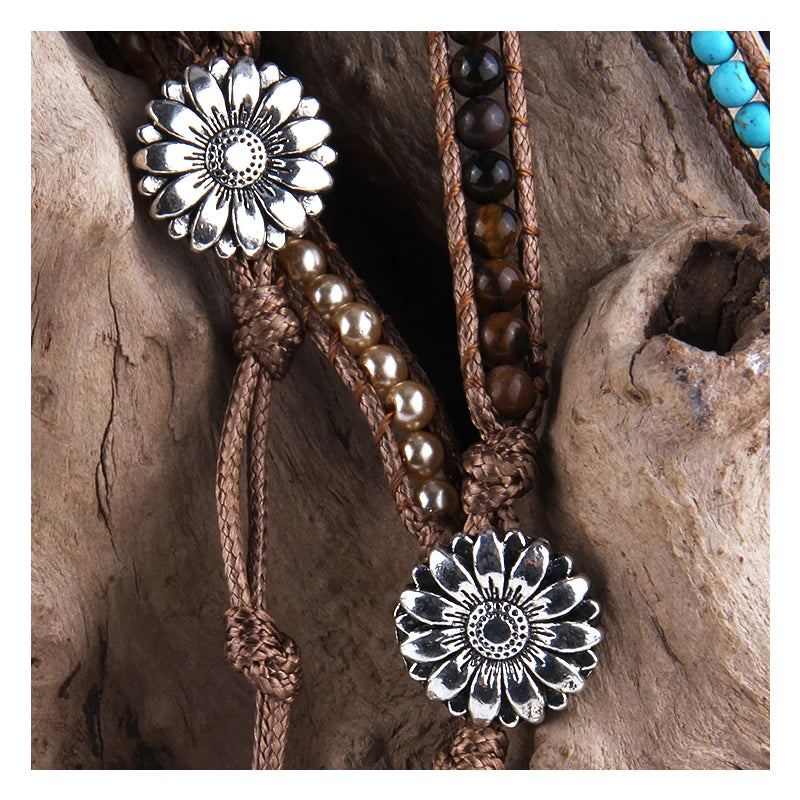 Natural Agate, Jasper & Aventurine Wrap Bracelet