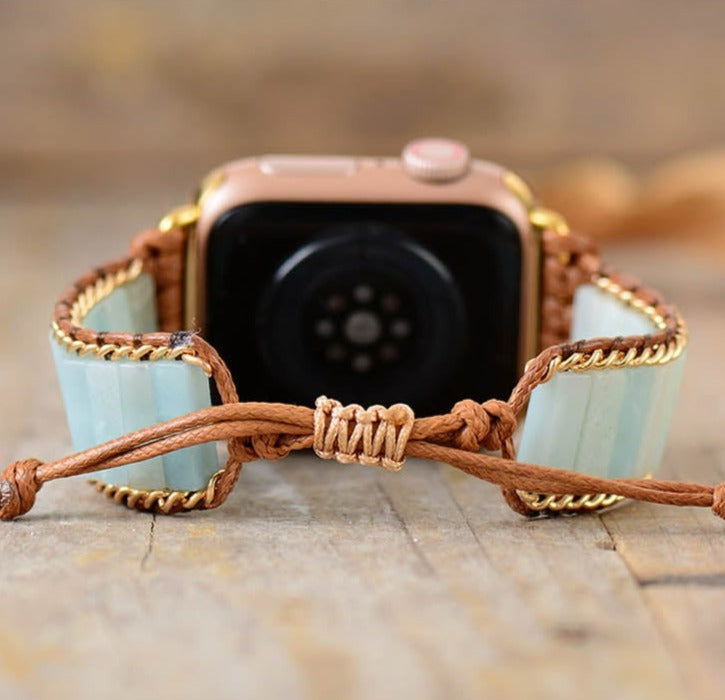 Natural Amazonite Smartwatch Band