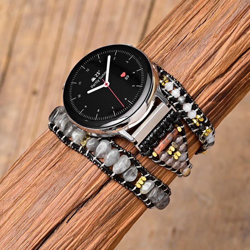 Natural Labradorite & Agate Samsung Smartwatch Band