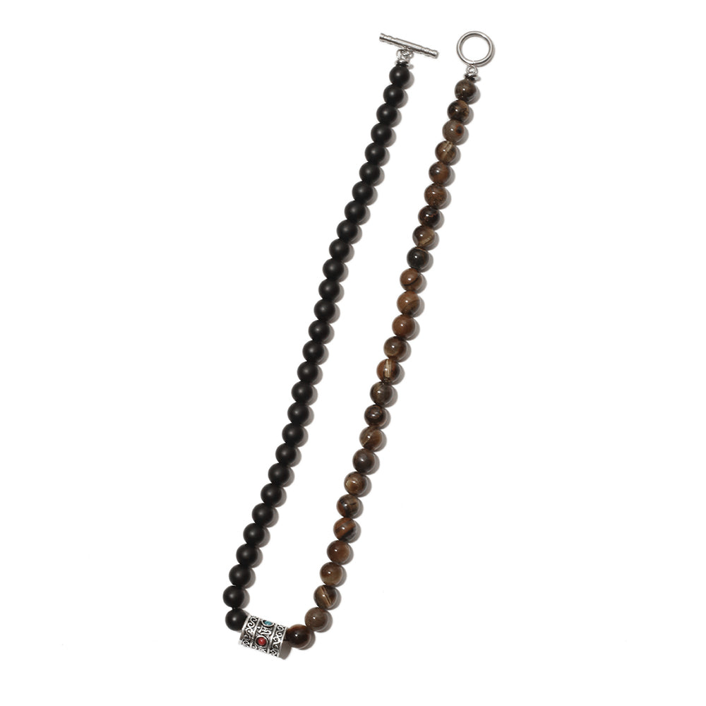 Natural Tiger Eye & Black Onyx Choker Necklace