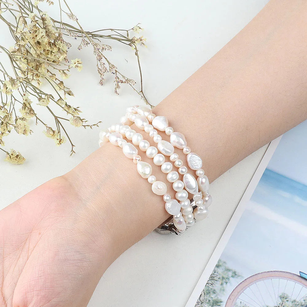 Natural Freshwater Pearl Beaded Smartwatch Band