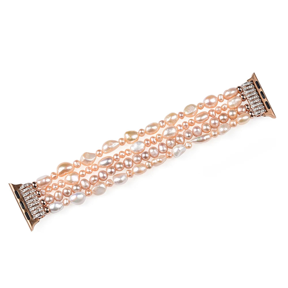 Natural Freshwater Pearl Beaded Smartwatch Band