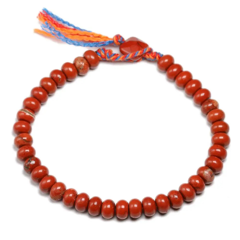 Natural Red Jasper Tibetan Buddhist Bracelet