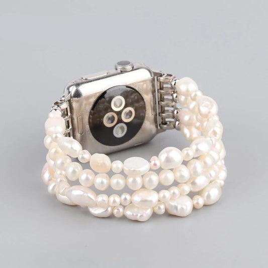 Natural Freshwater Pearl Beaded Smartwatch Band
