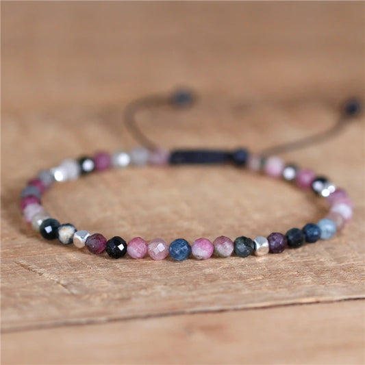 Natural Mixed Tourmaline Wrap Bracelet Anklet