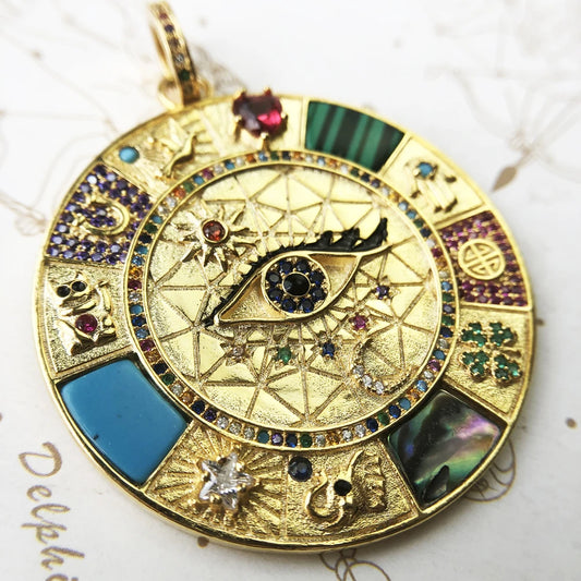 Amulet of Magical Luck 925 Sterling Silver Pendant