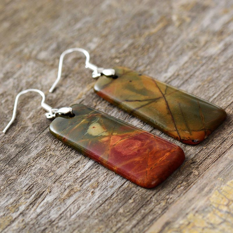 Natural Picasso Jasper Earrings