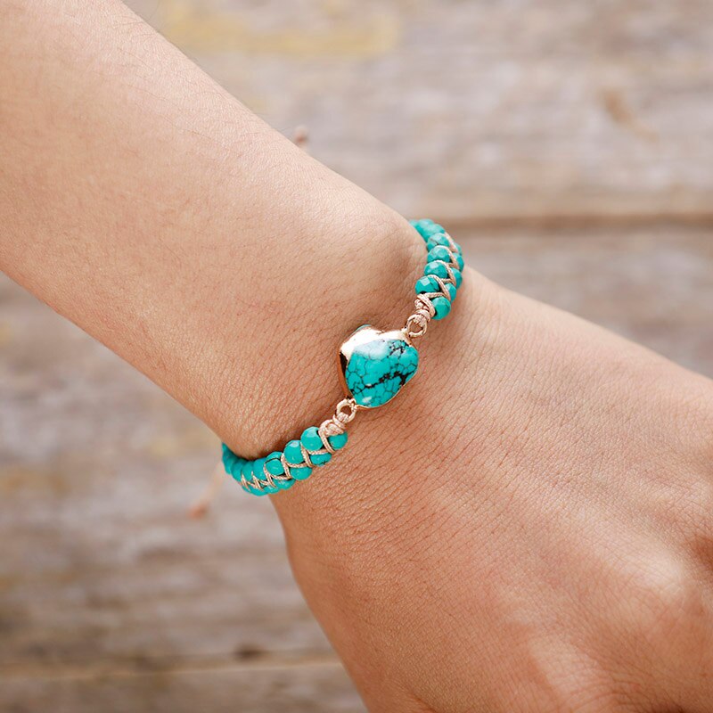 Natural Turquoise Wrap Bracelet