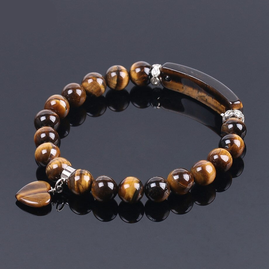 Natural Tiger Eye Beaded Bracelet