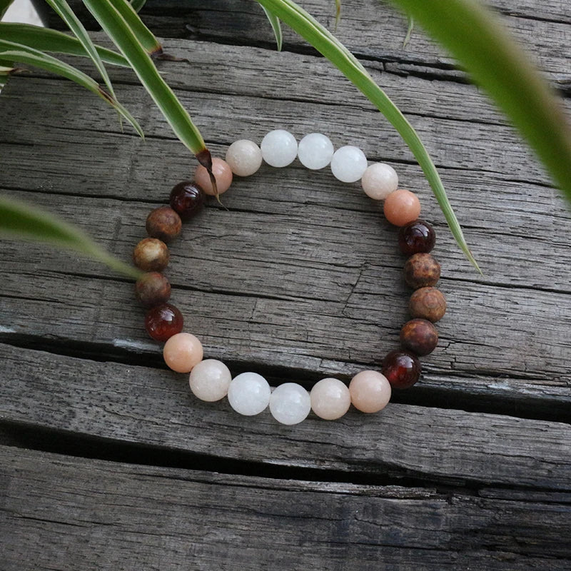 Natural Aventurine, Carnelian, Onyx & Quartz 108 Beads Mala