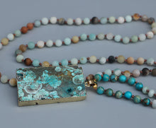 Load image into Gallery viewer, Natural Amazonite &amp; Ocean Jasper Necklace
