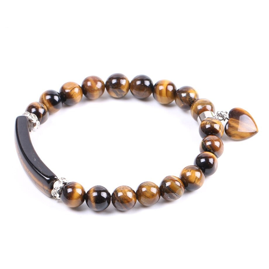 Natural Tiger Eye Beaded Bracelet