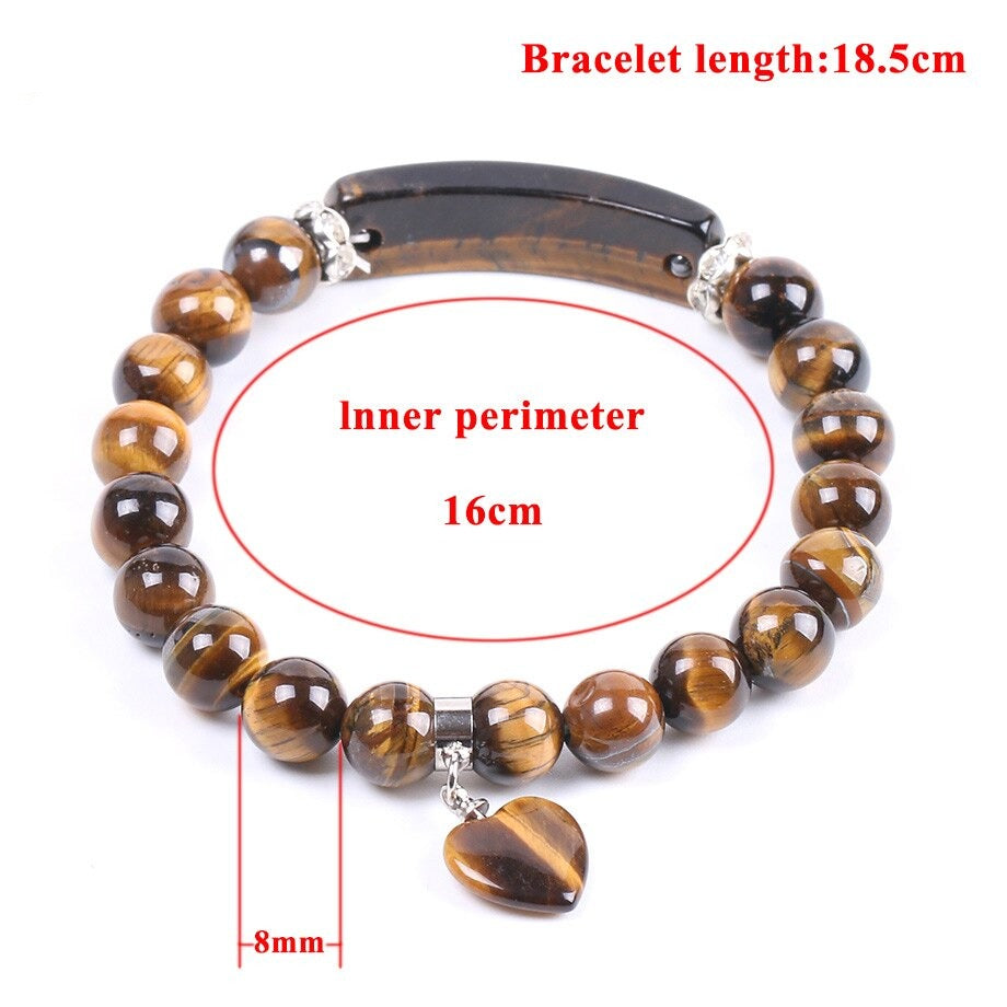 Natural Tiger Eye Beaded Bracelet