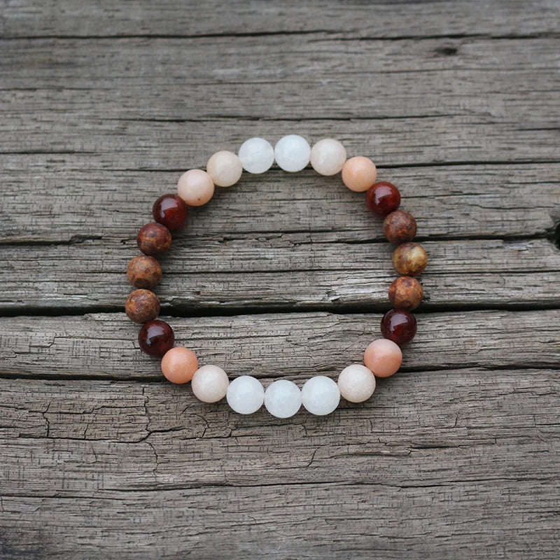 Natural Aventurine, Carnelian, Onyx & Quartz 108 Beads Mala