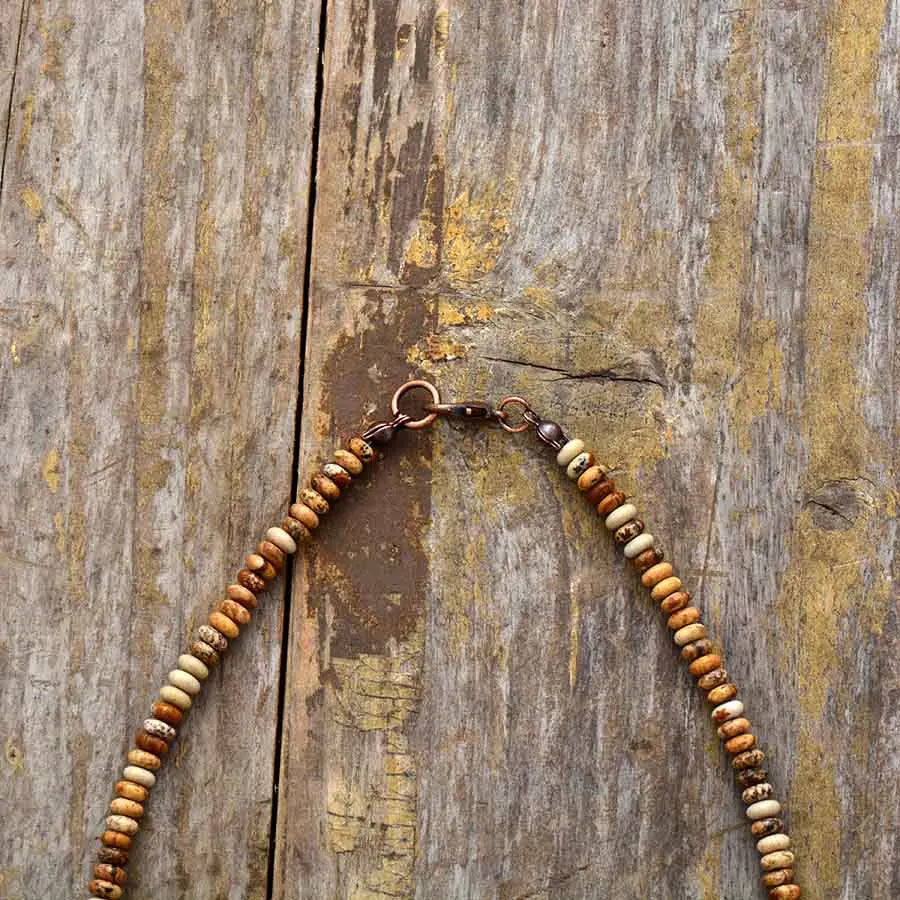 Natural Picture, Picasso & Turquoise Jasper Choker Necklace