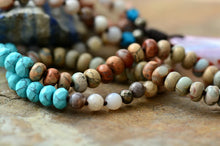 Load image into Gallery viewer, Natural Agate, Onyx, Jasper &amp; Turquoise Necklace
