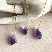 Load image into Gallery viewer, Natural Amethyst Quartz Chain Necklace
