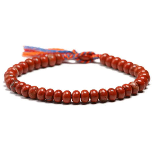 Natural Red Jasper Tibetan Buddhist Bracelet