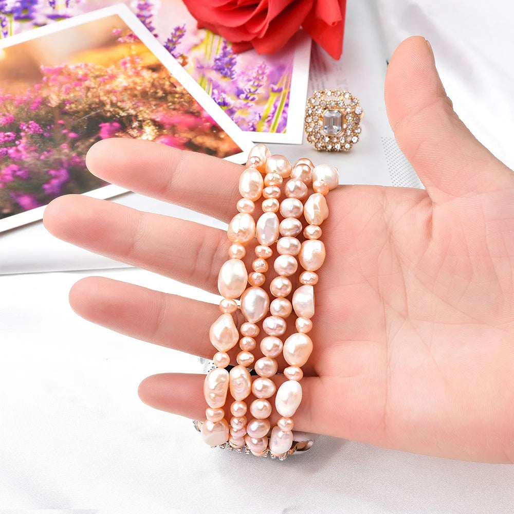 Natural Freshwater Pearl Beaded Smartwatch Band