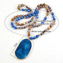 Load image into Gallery viewer, Natural Jasper &amp; Purple Agate Bohemian Necklace
