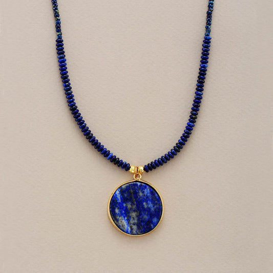 Natural Lapis Lazuli & Blue Jasper Choker Necklace