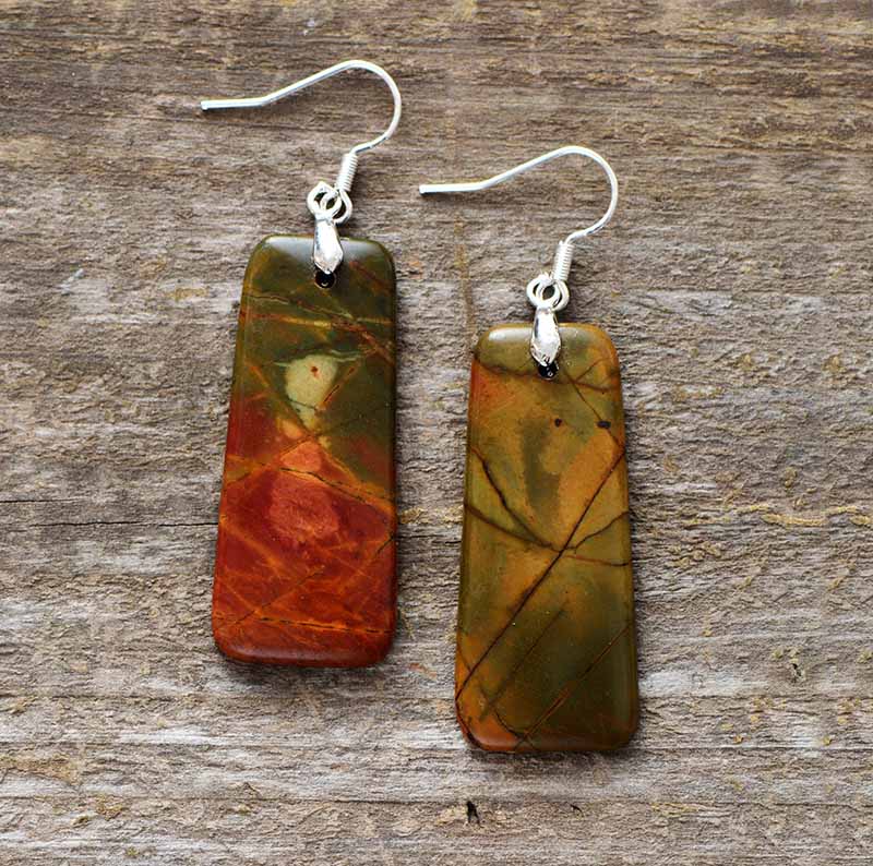 Natural Picasso Jasper Earrings