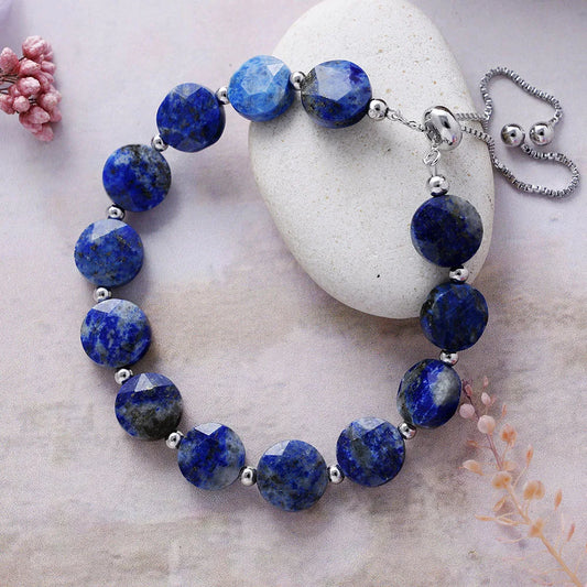 Natural Lapis Lazuli Lace Up Bracelet