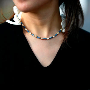 Natural Turquoise, Howlite & Sodalite Choker Necklace