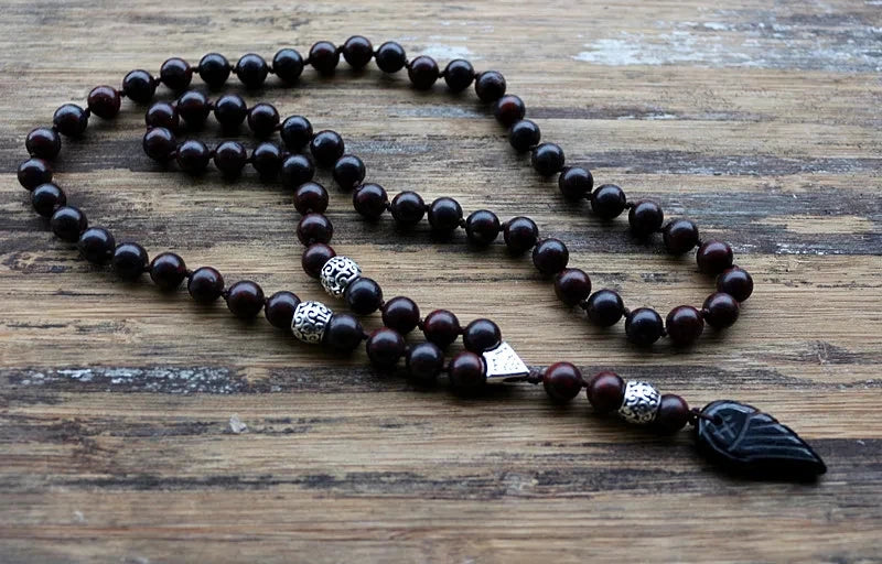 Natural Blood Stone Jasper Wing 108 Beads Mala
