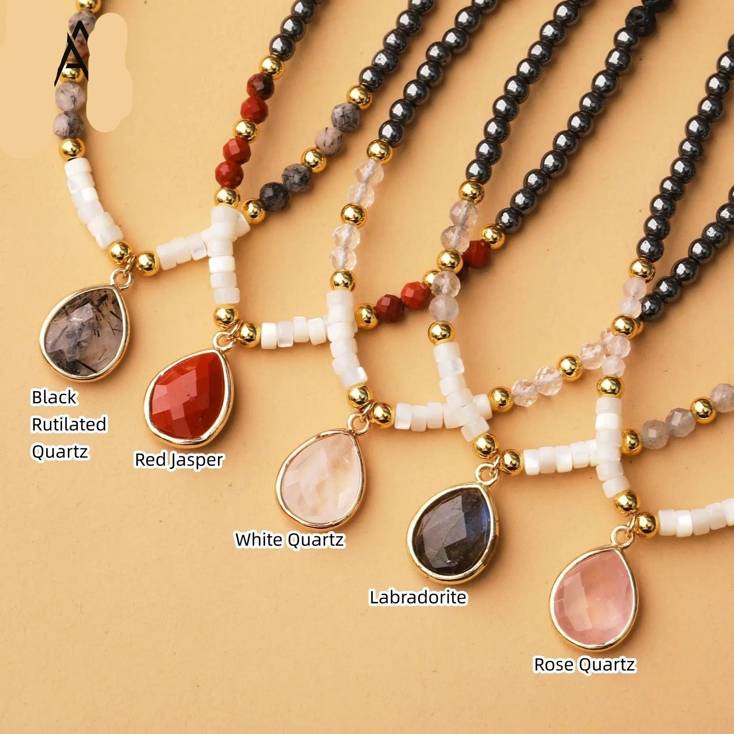 Natural Mixed Gemstones Choker Necklace