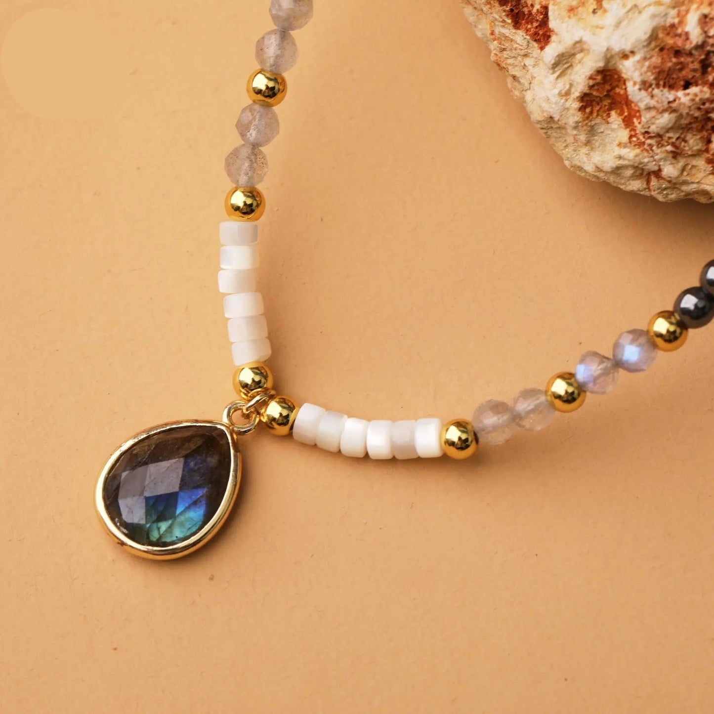 Natural Mixed Gemstones Choker Necklace